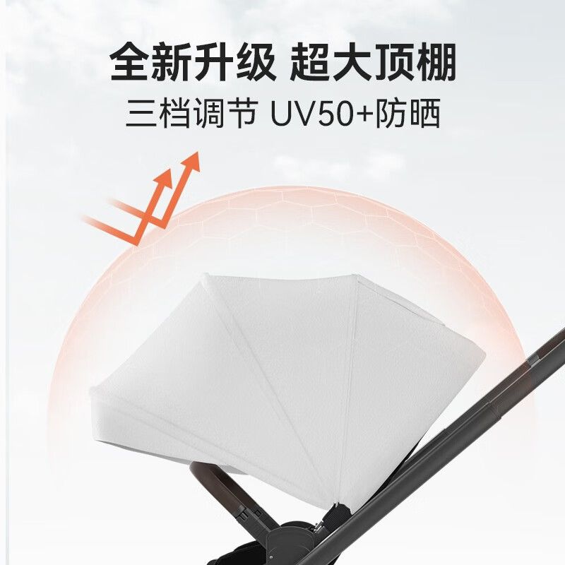 hagaday哈卡达E90婴儿推车可坐可躺双向折叠高景观新生儿宝宝睡篮