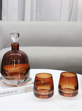 轻奢玻璃红酒醒酒器套装摆件