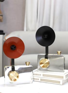 几何水晶相机模型艺术雕塑摆件