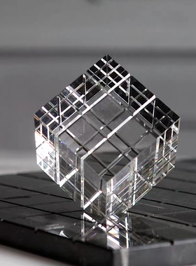 雅莱家居客厅茶几方形水晶魔摆件