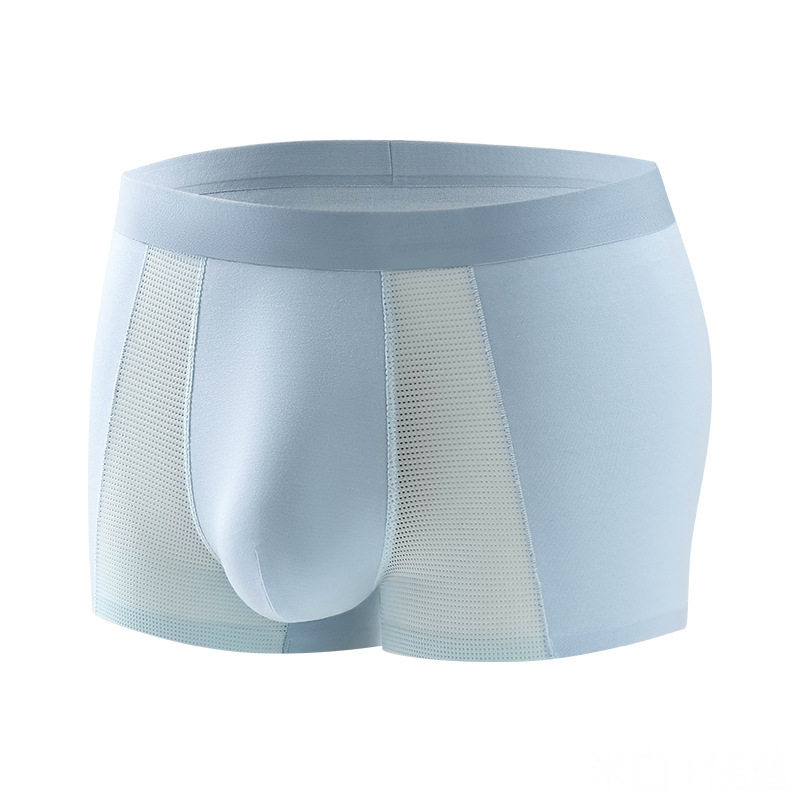 善熙珍爆款男士内裤薄款透气网孔男冰丝大码平角裤男生四角裤头叉,淘宝优惠券,粉丝福利购,淘宝优惠卷