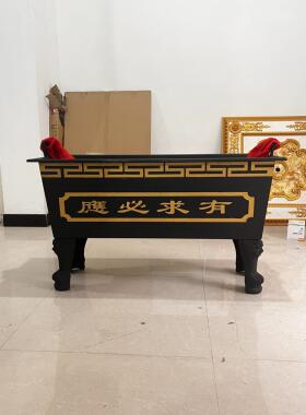 1.2M长方形插香炉寺庙道观铸铁烧香炉焚经炉祠堂特大号铜炉香炉鼎