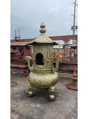 铸铁圆形烧纸炉寺庙仿古大型户外室外香炉家用拜神烧纸桶家用焚