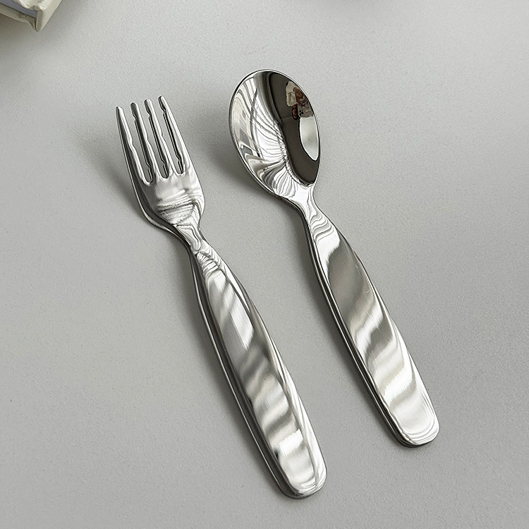 安木良品 可爱ins宝宝辅食雪糕儿童高品质加厚耐摔304不锈钢叉勺,淘宝优惠券,粉丝福利购,淘宝优惠卷