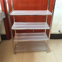 PP dust pad stainless steel shoe rack plastic inclined pattern shell cut anti-dust separator gasket translucent frosted white mat