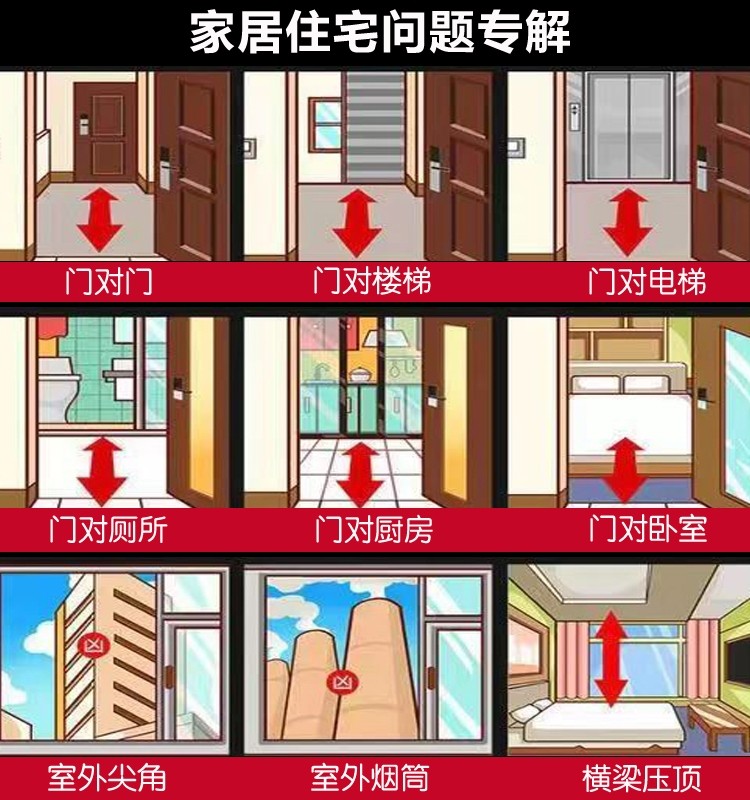 室内门对门厨房对厕所化解洗手间浴室卫生间门对灶台五帝钱吉祥贴,淘宝优惠券,粉丝福利购,淘宝优惠卷