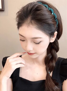 碎发发卡高级感波浪发箍防滑洗脸