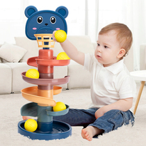Montessori Baby Toys Rolling Ball Pile Tower Early Education
