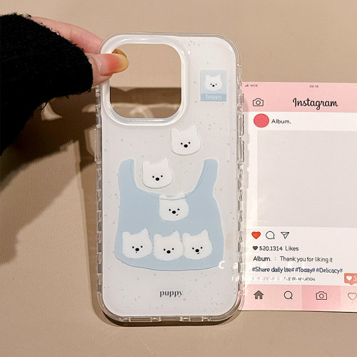 壳侣适用苹果16手机壳iPhone16保护套13/15新款14硅胶17promax全包防摔小众高级感可爱袋子小狗气囊双层软女p - 图2