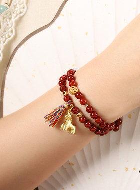 【普陀山祝福】好运南红玛瑙手串