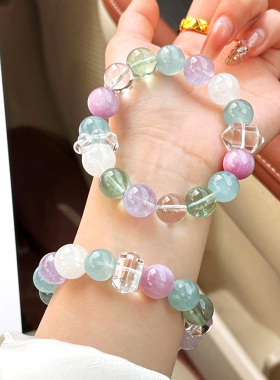 【普陀山祝福】海蓝宝水晶手串