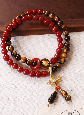 【普陀山祝福】南红虎眼石手串