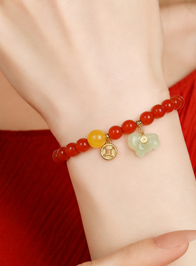 【普陀山祝福】好运红玛瑙手串