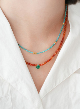 【普陀山祝福】绿松石极细项链