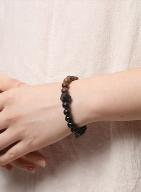 黑檀黄花梨佛珠文玩小众手串