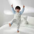 婴儿分腿睡袋秋冬加厚保暖防踢被子宝宝连体式夹棉长袖拉链家居服 图片 5
