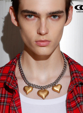 CHICHABOOM做旧爱心潮流男女项链