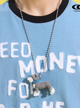 CHICHABOOM串珠小狗吊坠项链