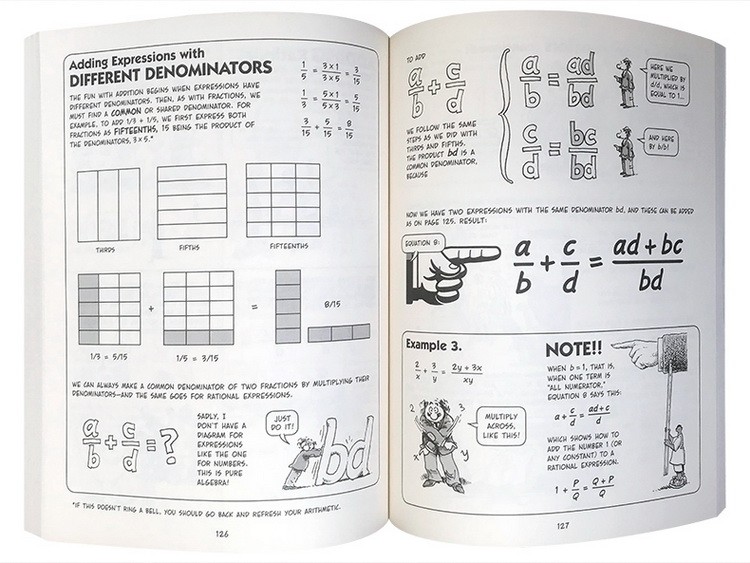 【自营】现货 爆笑科学漫画8册合售 英文原版 The Cartoon Guide to Algebra/Physics/Biology 生物学/统计学/物理 课外趣味科普书 - 图2