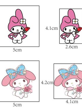 儿童美乐蒂兔子纹身贴纸卡通纹身水转印一次性纹身生日聚会派对贴