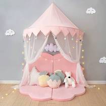 ins childrens tent indoor princess room game house wall-mounted headboard decoration bed mantle reading corner hanging tent male girl