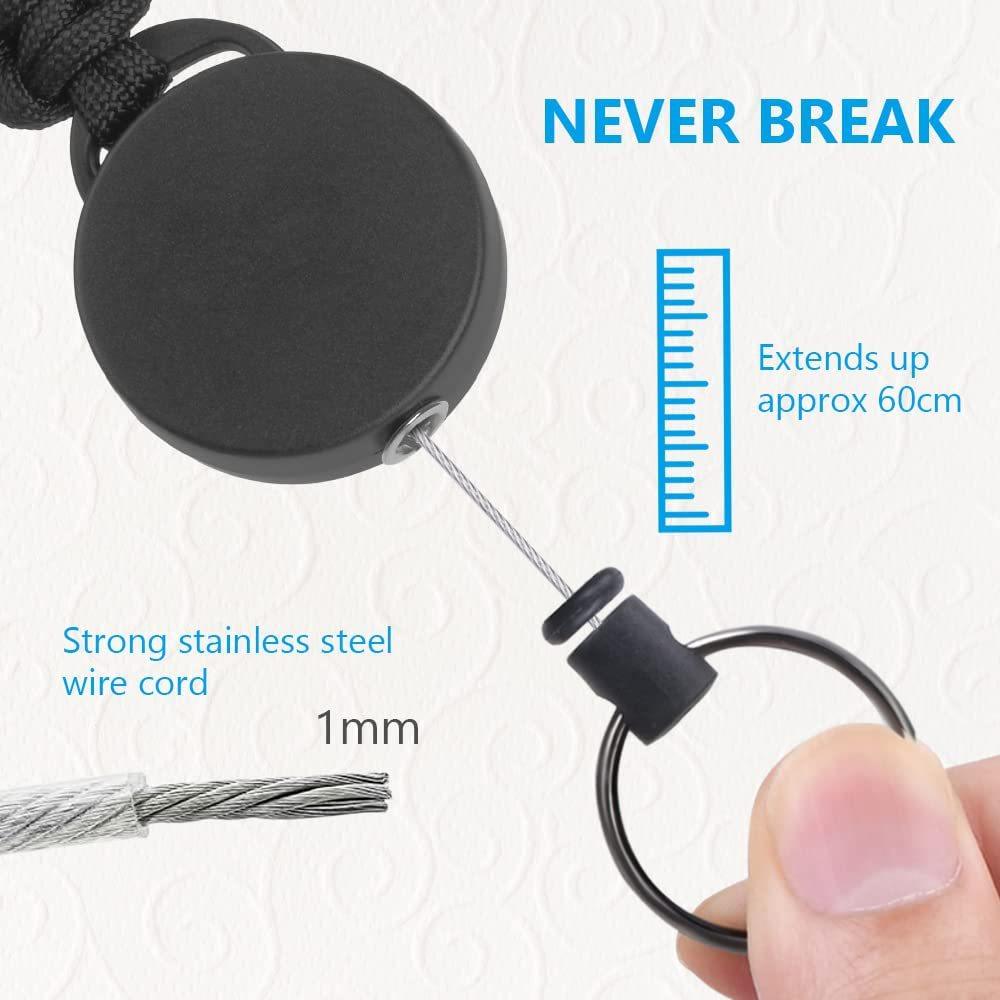 4cm黑色ABS高弹力配锌合金鹰嘴扣重型伸缩钥匙扣伞绳登山扣易拉扣,淘宝优惠券,粉丝福利购,淘宝优惠卷