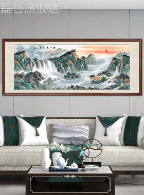 网红五岳打水国厅画山水客画挂画泰山日出办背装饰室画是山无公画