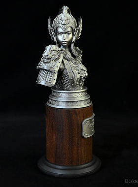 龙飞兔舞 全高175MM 家居桌面摆件 中国古代女将军胸像 LTCP-467/