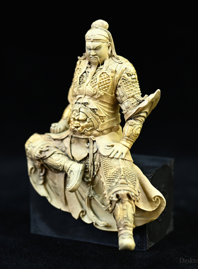 100MM 树脂摆件 宋关羽土色花纹底 家居办公饰品  LTCP-286/