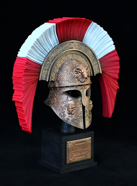 龙飞兔舞135MM家居装饰办公树脂摆件 斯巴达百夫长头盔 LTCP-238