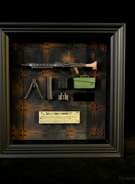 龙飞兔舞  桌面装饰品树脂摆件  M-60二战机枪模型  LTCP-386