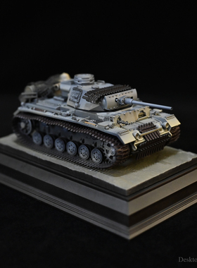 龙飞兔舞 全高75MM 二战经典3号坦克摆件 成品摆件 LTCP-497+