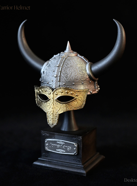 龙飞兔舞 135MM  家居装饰办公树脂摆件 维京战士头盔  LTCP-321