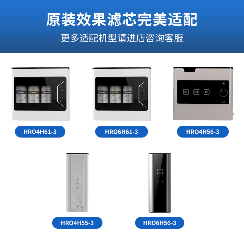 乐博维适配海尔净水器滤芯HRO4H56/4H61/4H55/6H56/6H61-3净水机