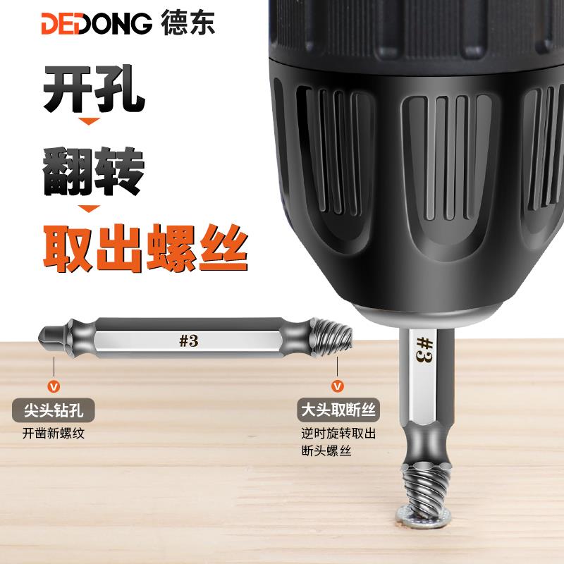 断丝取出器取螺丝工具滑丝多用取丝断头反卸拆退起专用工具滑牙-图2