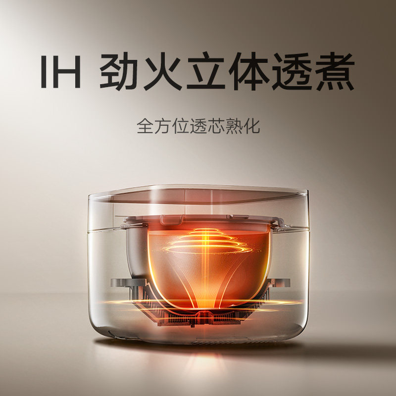 【政府补贴】小米米家智能IH电饭煲P1 3L多功能0氟钛锅压力煮饭煲