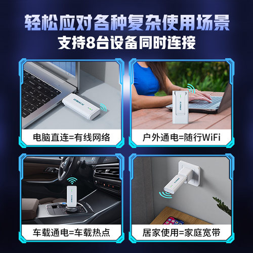 【阿里官方自营】无线猫灵5G随身WiFi2025新款移动无线网络全国通用高速流量上网卡便携宽带宿舍上网神器237 - 图2