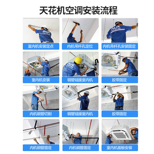 [现货]奥克斯1级天花机3/5匹变频冷暖吸顶商用中央空调一拖一103 - 图3