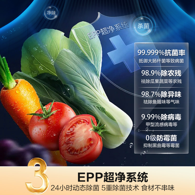 [政府补贴20%]海尔冰箱473L零嵌入式594mm超薄十字对开四门家用B