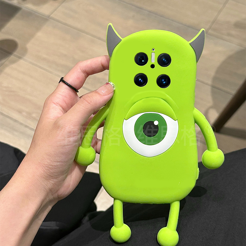 立体大眼仔怪兽适用华为mate70手机壳mete60pro+卡通meta50e可爱40rs搞怪30epro创意20趣味10硅胶9十huawei女 - 图3