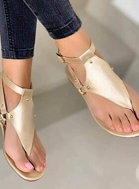 Women Sandals  Flat Gladiator Leather Sandals Summer Shoes W