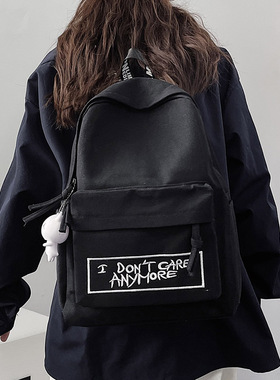 Backpack Harajuku Style Women Backpack Doll Pendant Shoulder