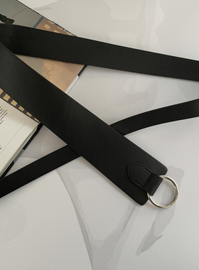 120cm Female Fashion Circle Belt Wide Black Belt for Women G