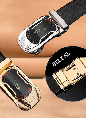 Leather Belts for Men 3.5cm Width Sports Car Brand Fashion A