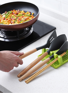 Kitchen Spoon Holders Fork Spatula Rack Shelf Organizer Plas