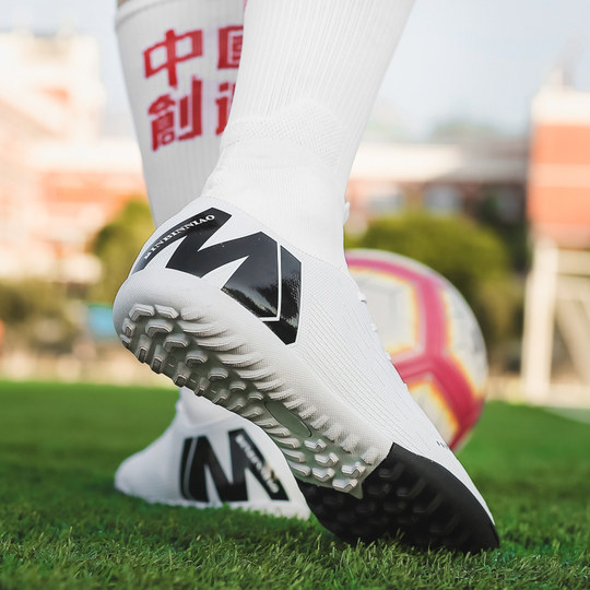 Hot Sale Mens Soccer Cleats High Ankle Football Shoes Long S