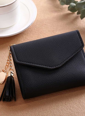 Women's Wallet Cute Student Tassel Pendant Short Wallet nd S