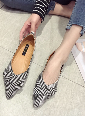 Women Flats Pointed Toe Bowknot Black Red Extra Big Size 43