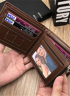 Personalized Wallet Men High Quality PU Leather for Him Engr