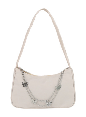 Fashion Women Small Shoulder Underarm Bag PU Leather & Nylon